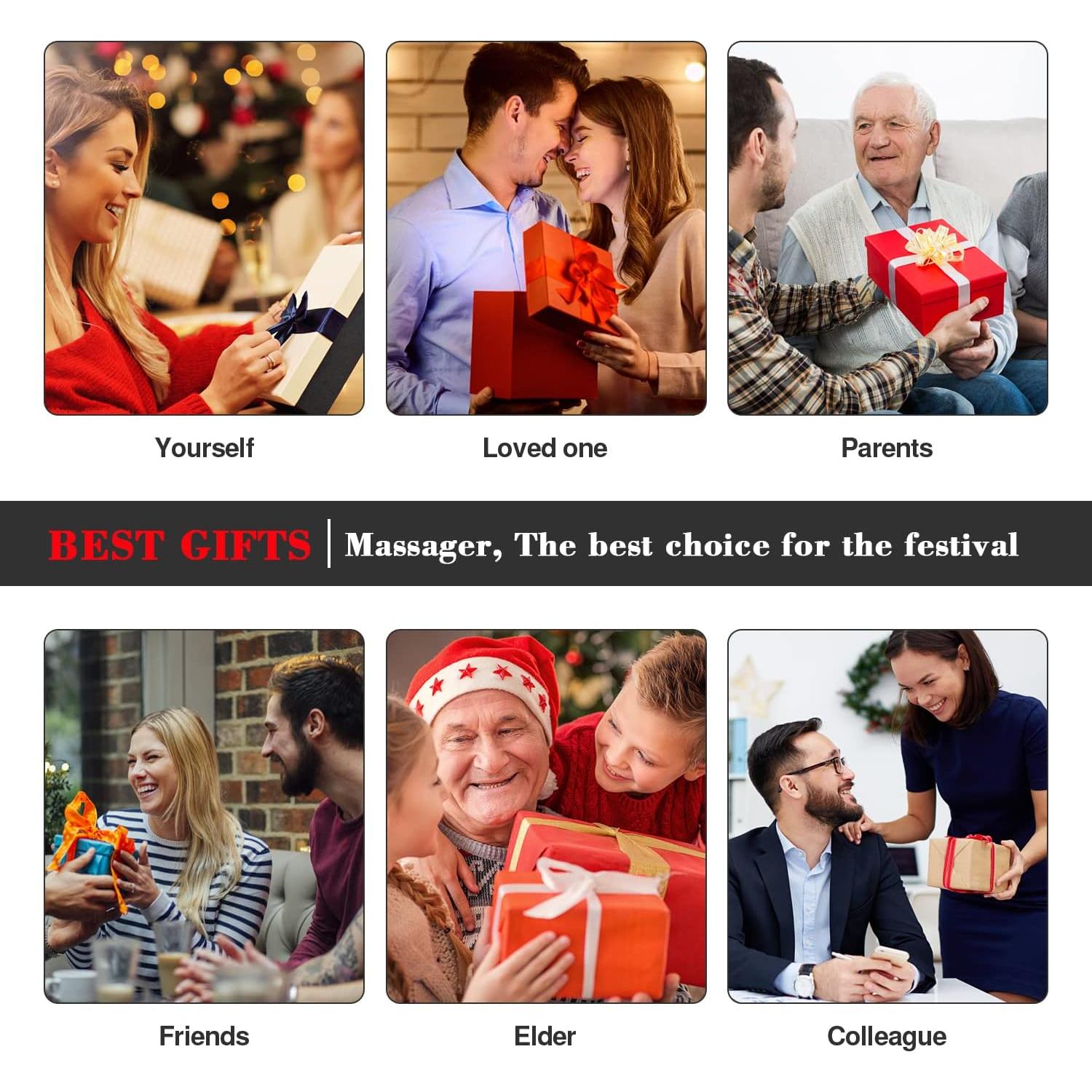 Masajeador de Cuello y Espalda WOQQW 4D con Calor - Alivio Muscular