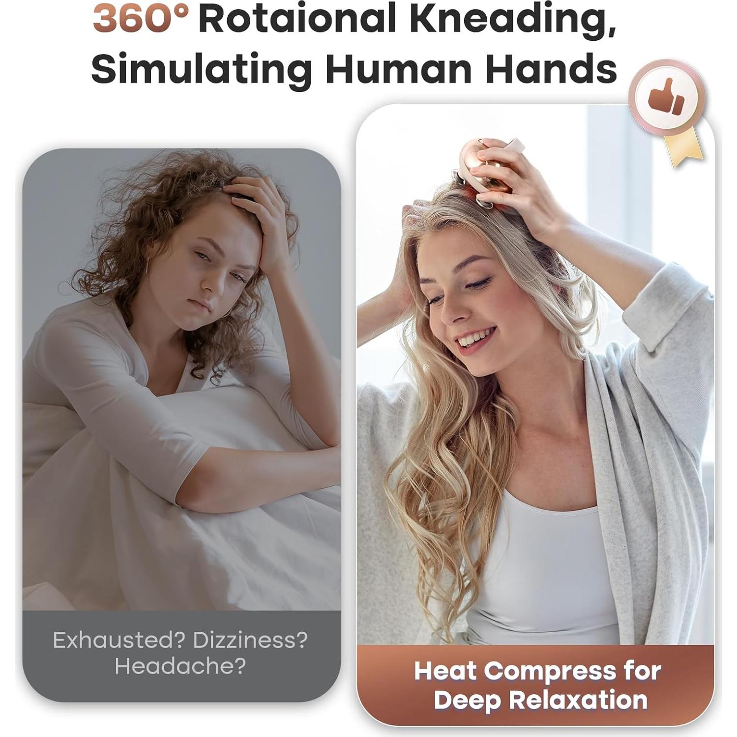 Masajeador de Cabeza Arboleaf Calefaccionado Rosa