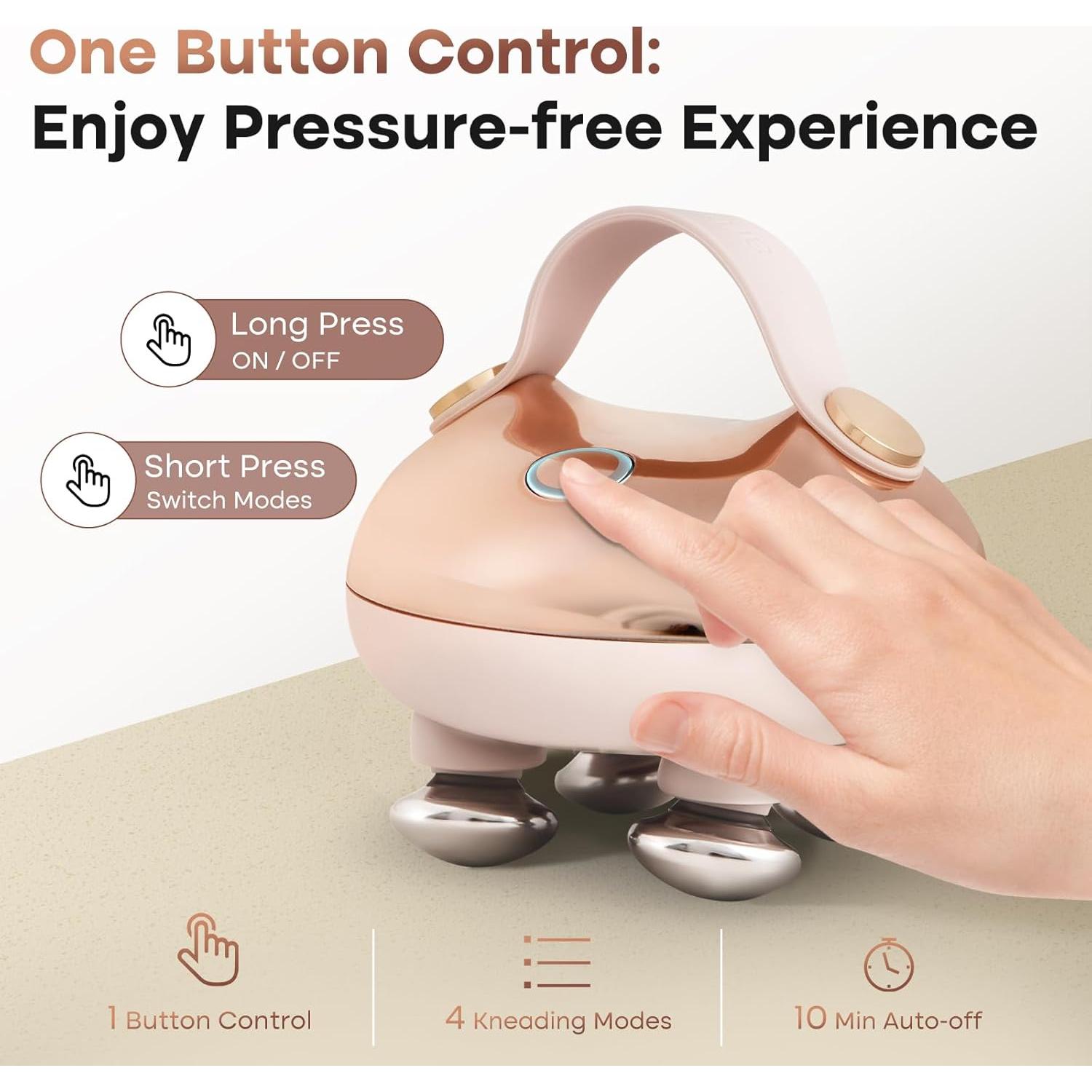 Masajeador de Cabeza Arboleaf Calefaccionado Rosa