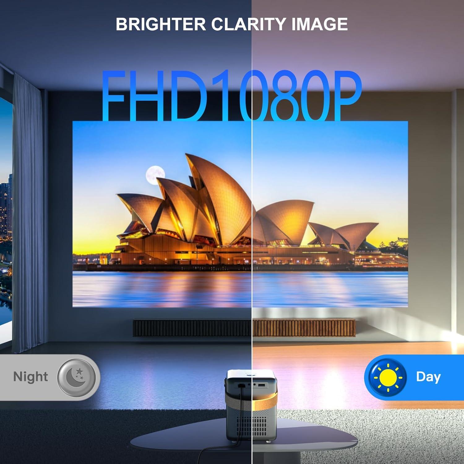 Mini Proyector WiMiUS P61 1080P 5G WiFi Bluetooth 300"