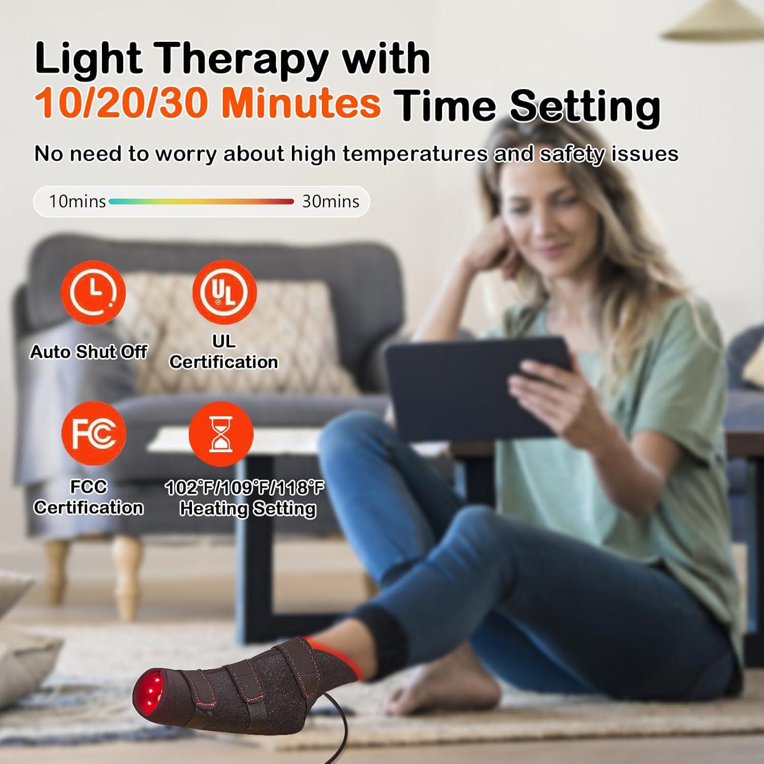 Botas de Luz Roja JOBYNA 660nm y Infrarroja 850nm Talla Única