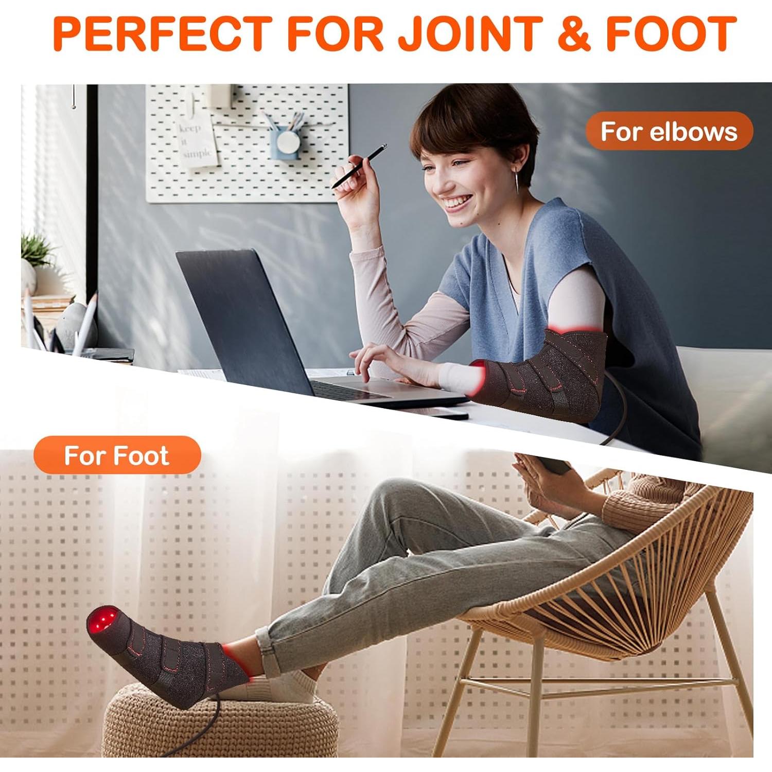 Botas de Luz Roja JOBYNA 660nm y Infrarroja 850nm Talla Única