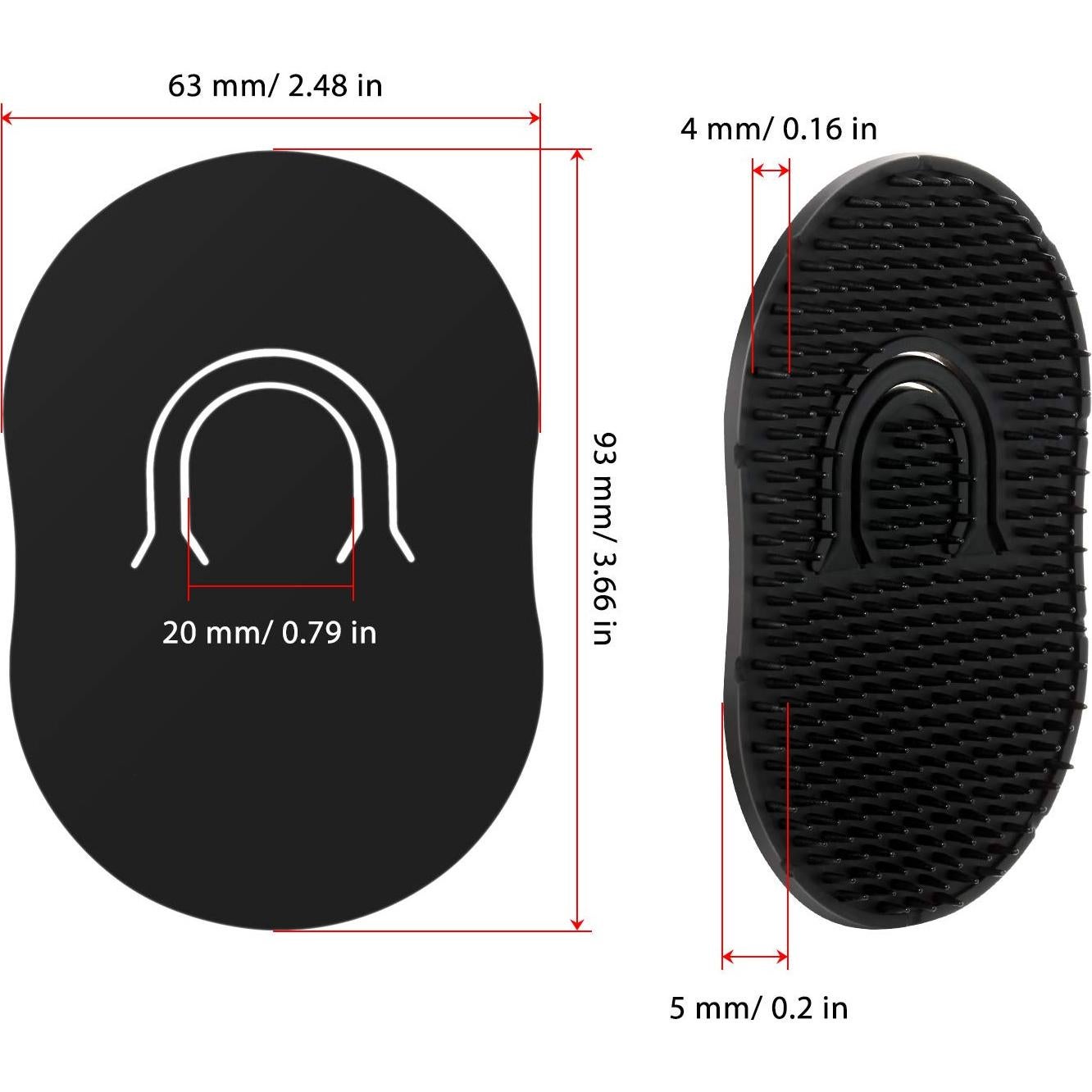 6 Peines Portátiles Boao de Palma para Champú y Masaje