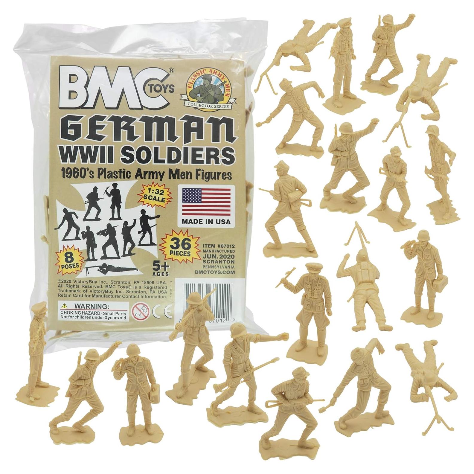 Figuras de Soldados Alemanes BMC Clásico 36pc 1:32 Tan