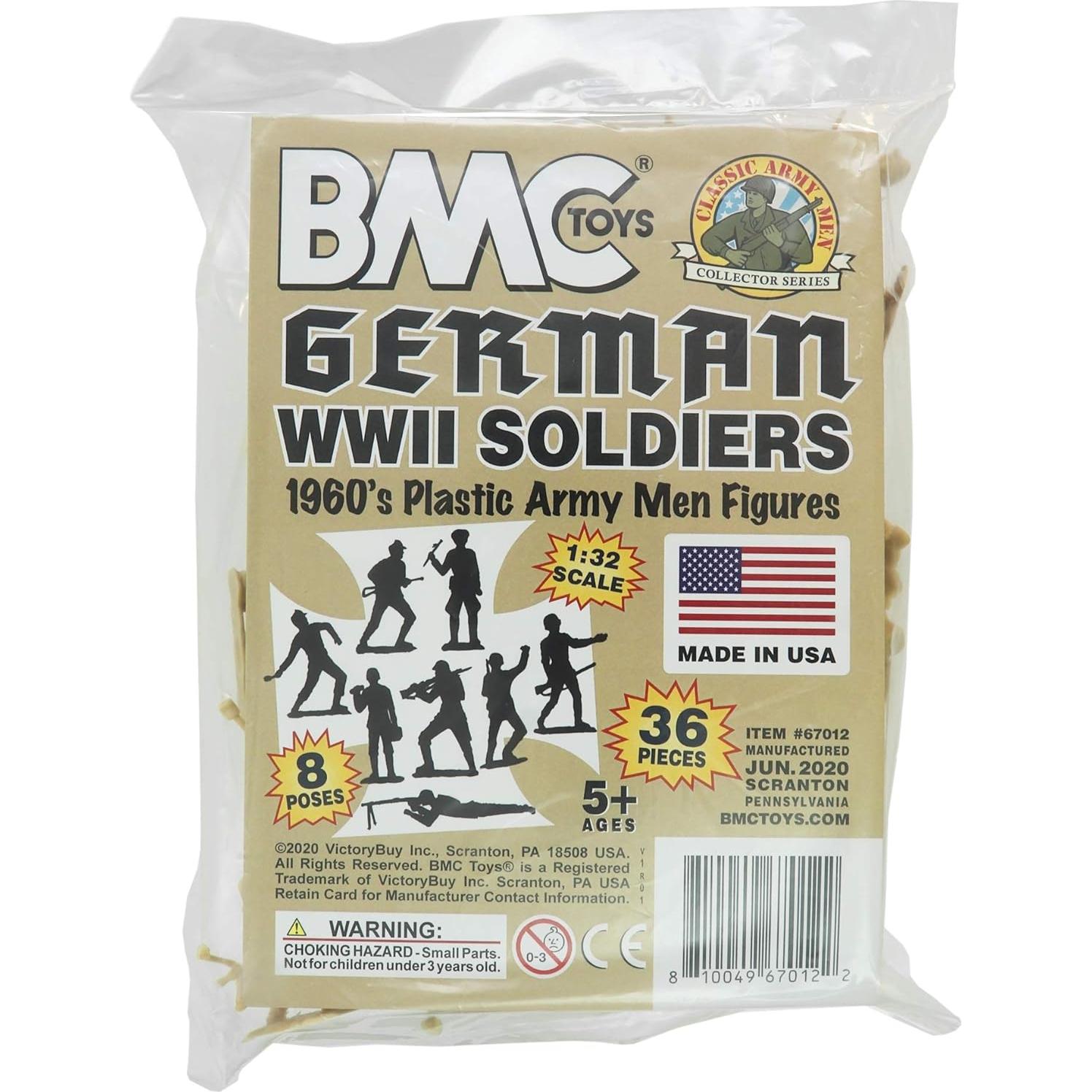 Figuras de Soldados Alemanes BMC Clásico 36pc 1:32 Tan