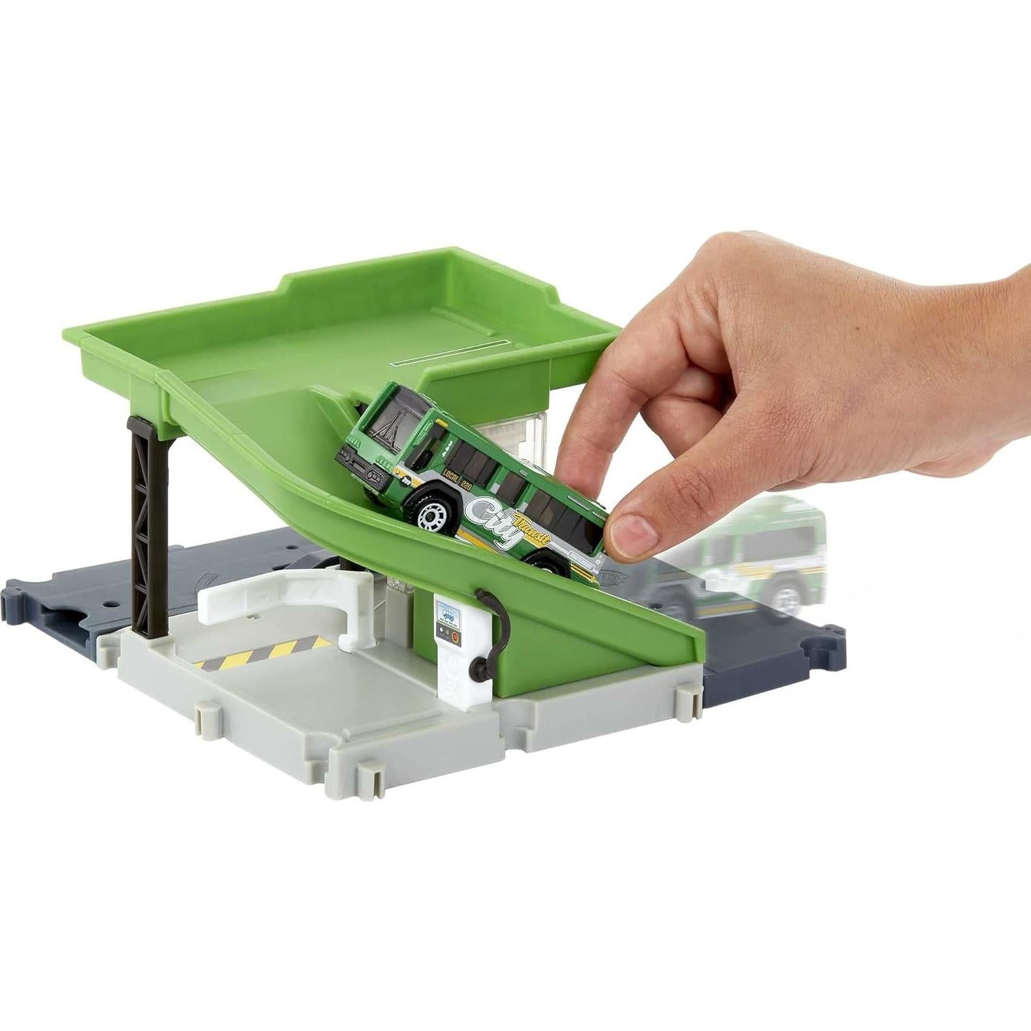 Estación de Autobuses Matchbox HDL08 con Autobús 1:64