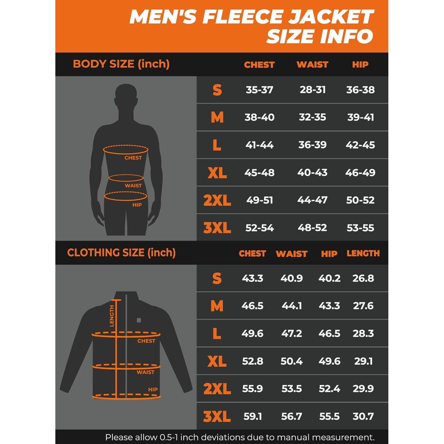 Chaqueta Térmica para Hombre ORORO con Batería - Negro