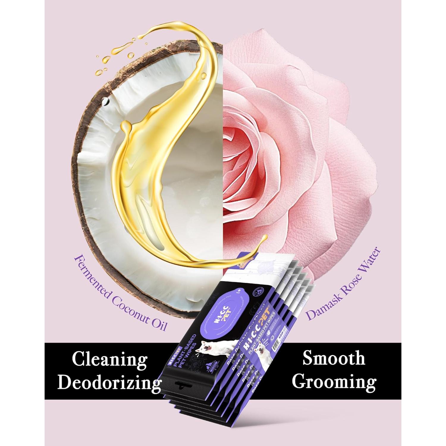 Toallitas Desodorantes HICC PET para Perros y Gatos 120 Unidades