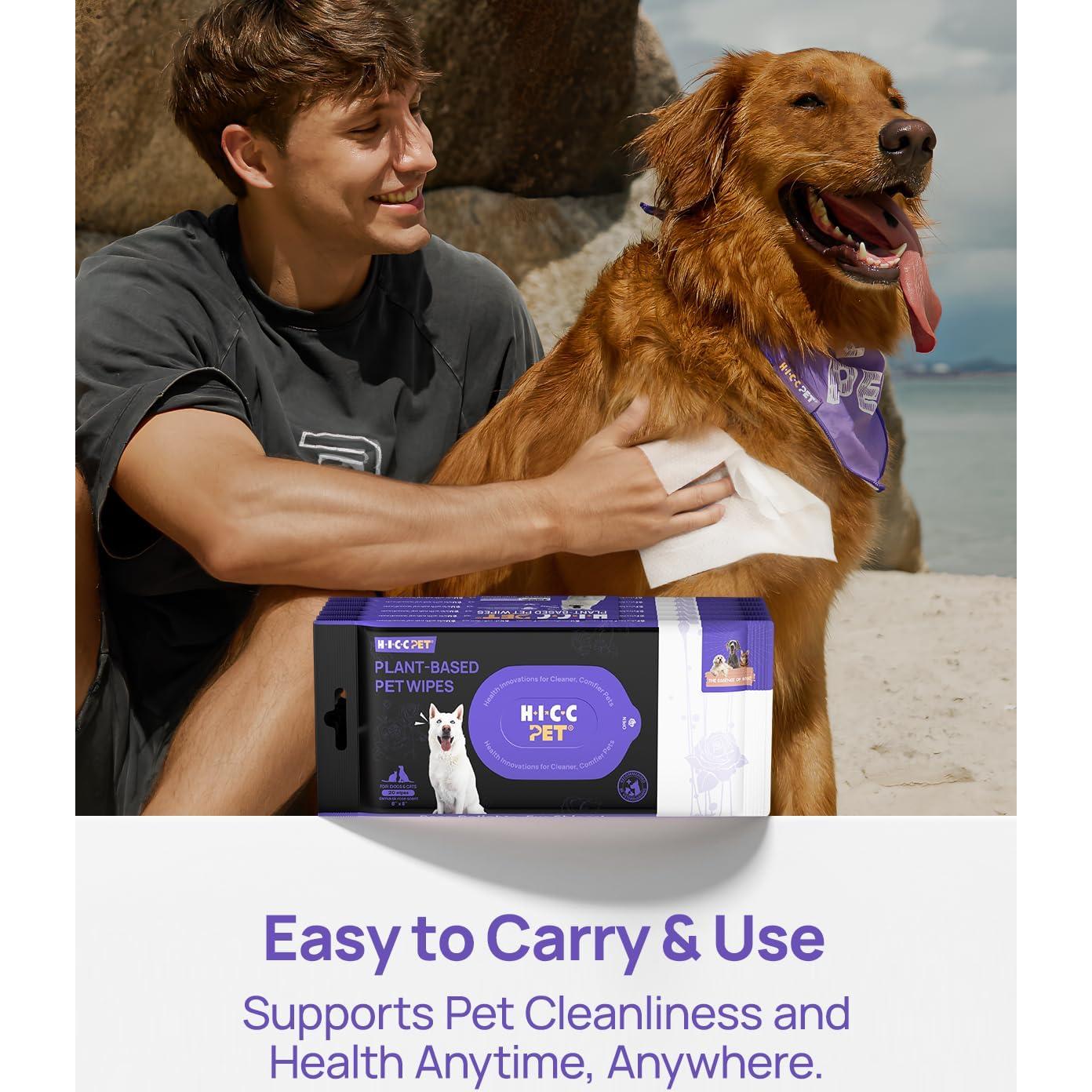 Toallitas Desodorantes HICC PET para Perros y Gatos 120 Unidades