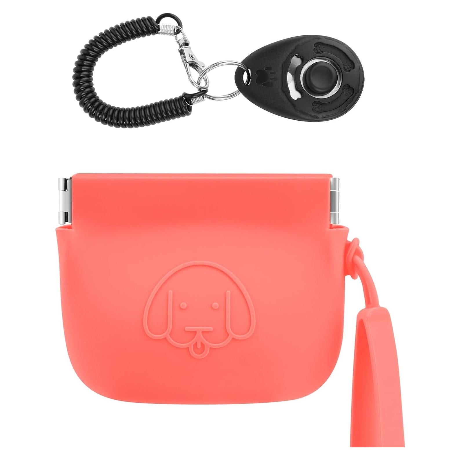 Bolsita de Golosinas Silicona para Perros WALLFID Carmesí