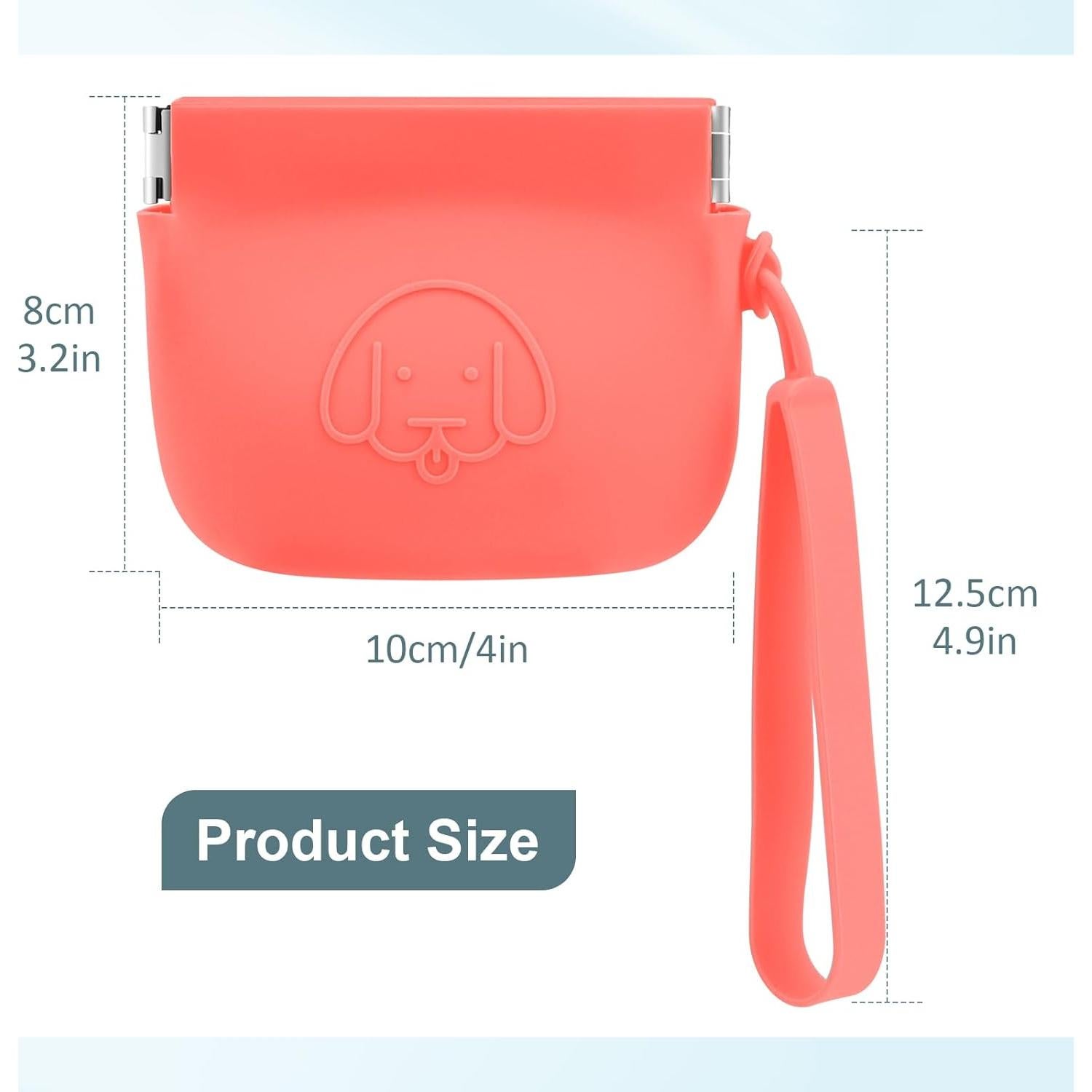 Bolsita de Golosinas Silicona para Perros WALLFID Carmesí