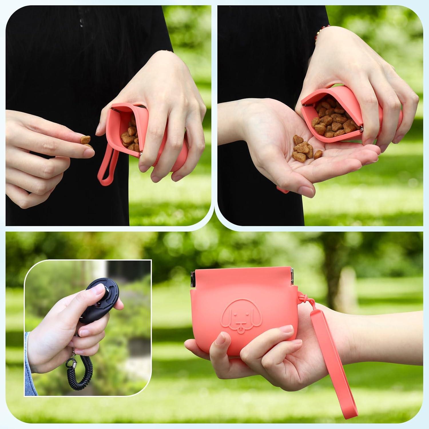 Bolsita de Golosinas Silicona para Perros WALLFID Carmesí