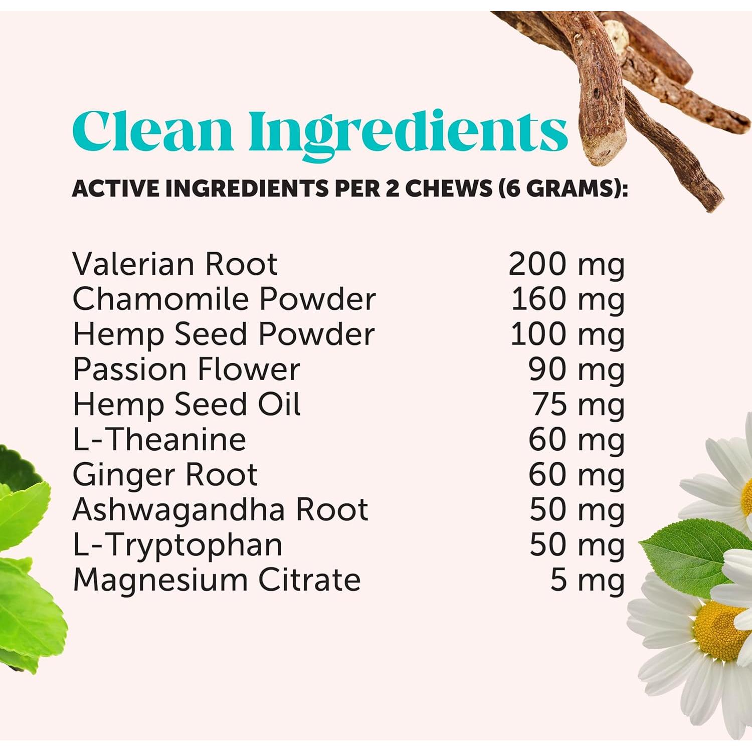 Masticables Calmantes para Perros Pet Honesty - 90 Conteos