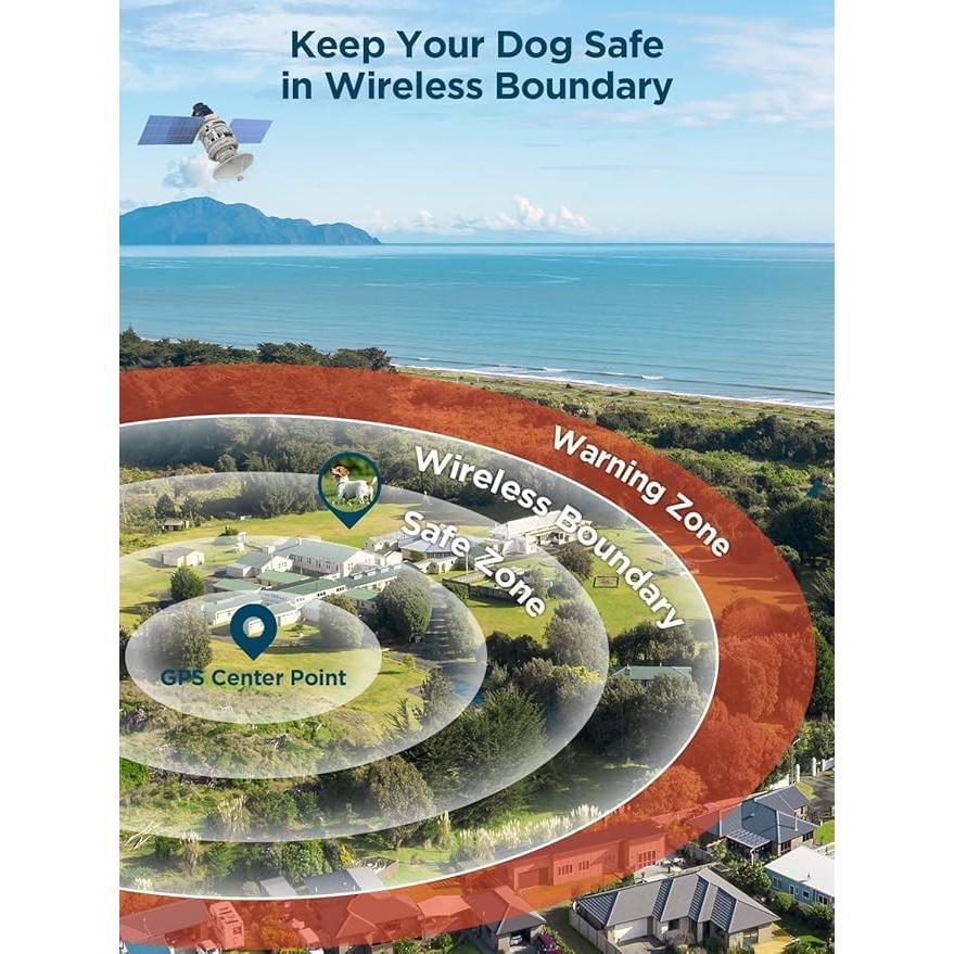 Sistema de Cerca Inalámbrica GPS DOGOITM para Perros - Rango 6 a 304.8 m