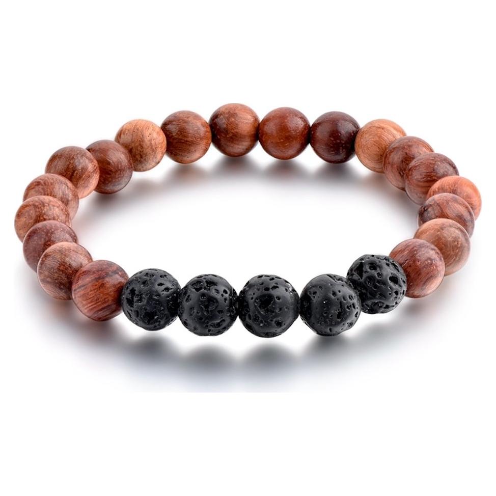 Pulsera difusor de aceite esencial Mystiqs de piedra volcánica