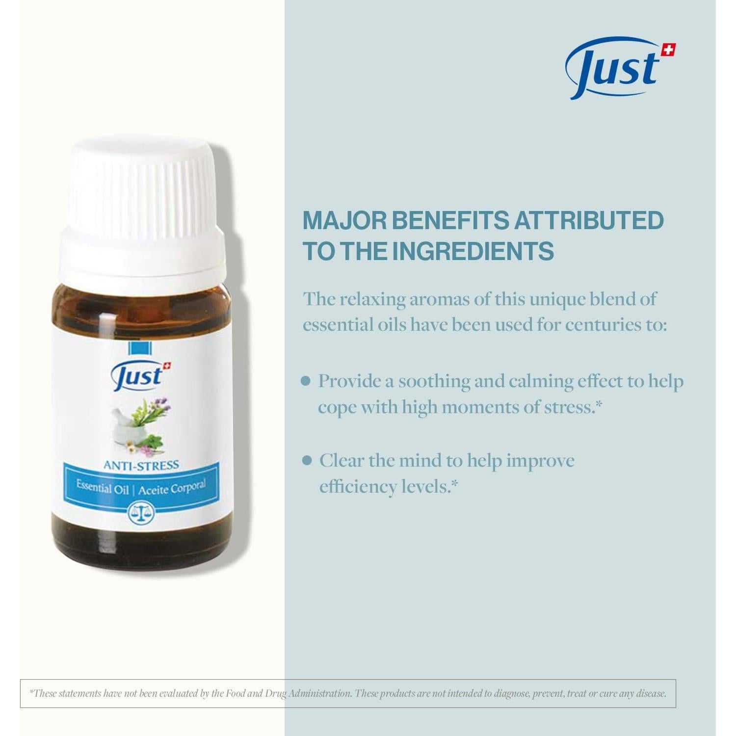 Aceite Esencial Antiestrés Swiss Just 10ml - 15 Aceites Naturales