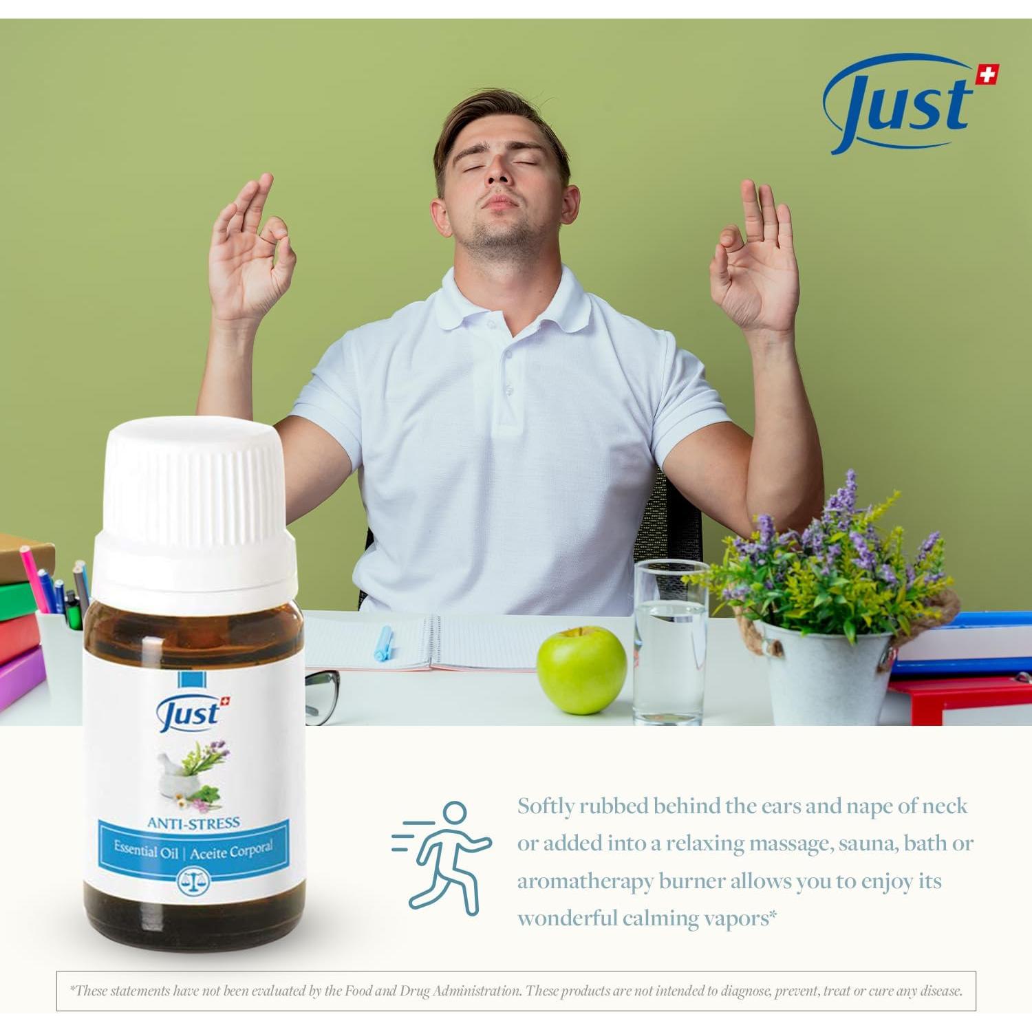 Aceite Esencial Antiestrés Swiss Just 10ml - 15 Aceites Naturales