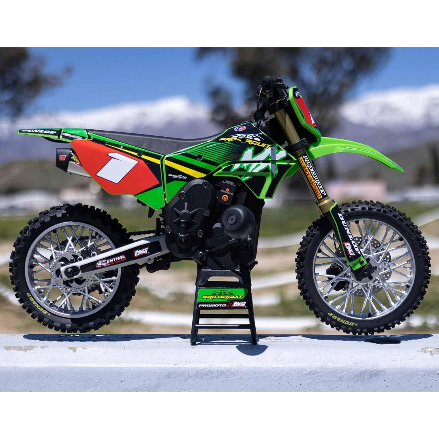 Motocicleta RC Losi Promoto-MX 1/4 Verde con Batería