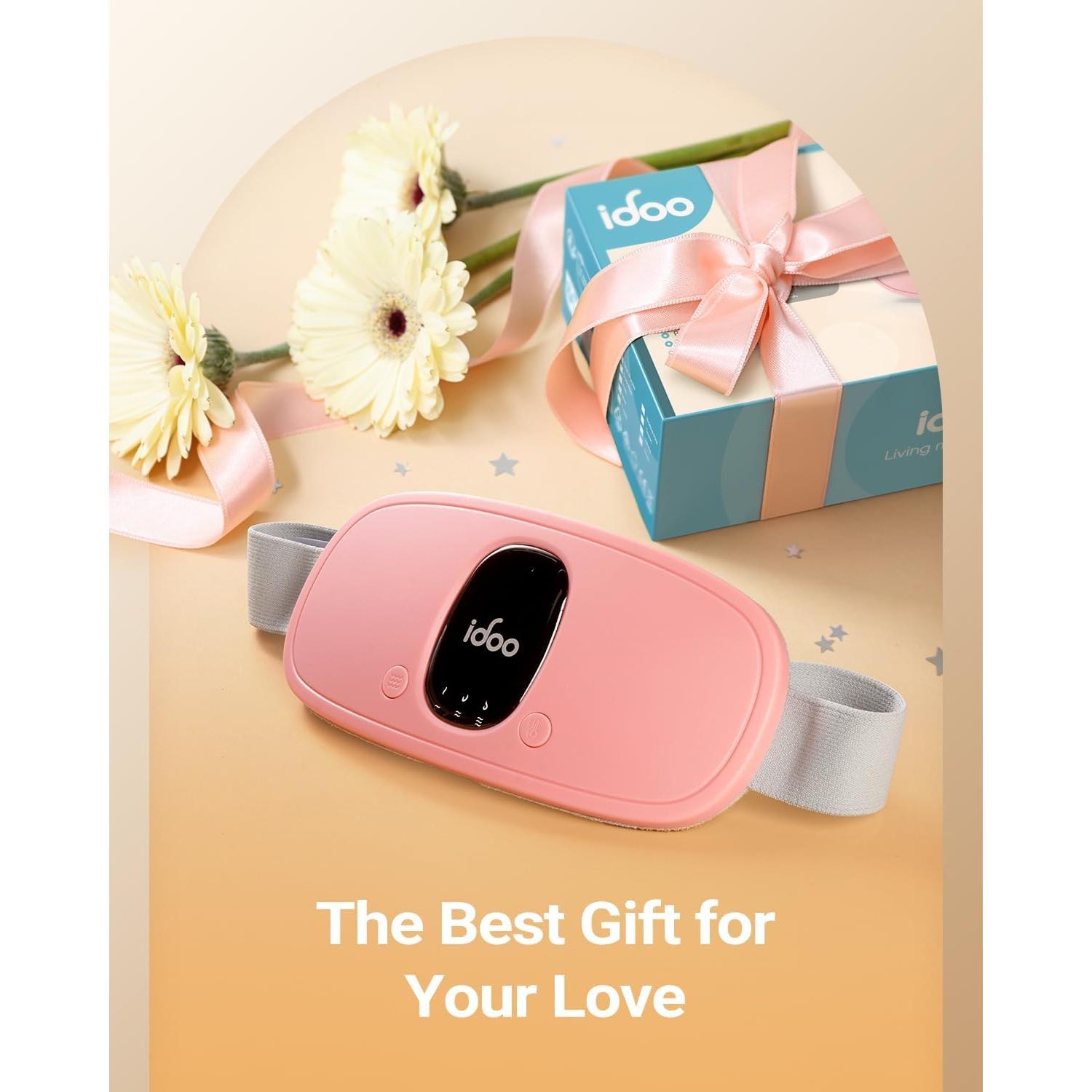 Almohadilla Térmica Portátil iDOO Rosa para Calambres Menstruales