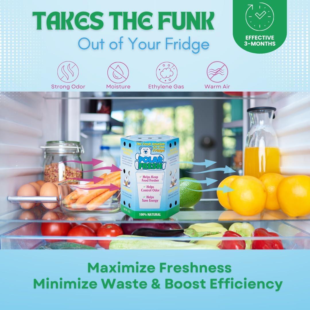 Desodorante de Refrigerador Polar Fresh - Eliminador de Olores y Control de Humedad 340g