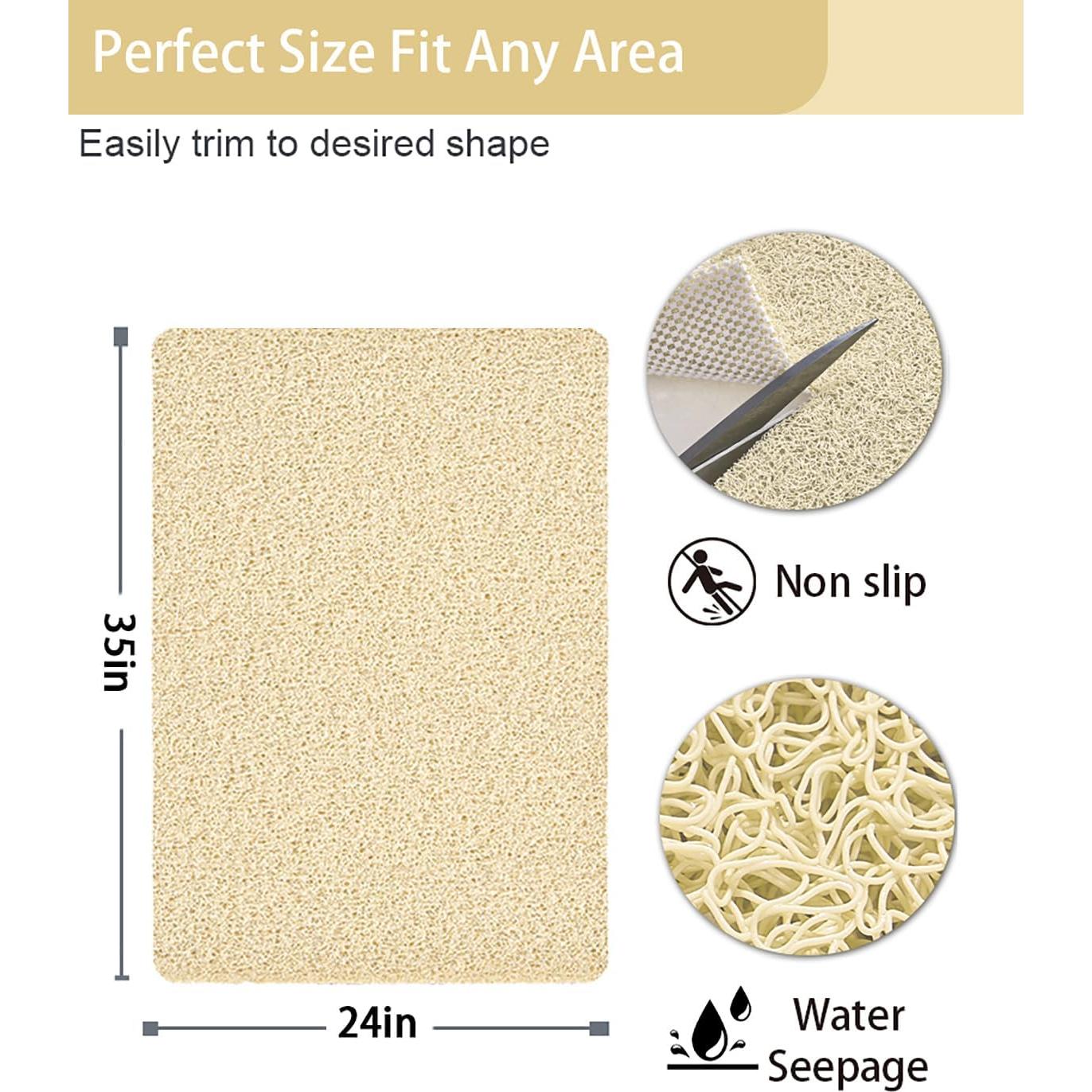 Alfombrilla Antideslizante para Ducha Mecko 60x90 cm Beige