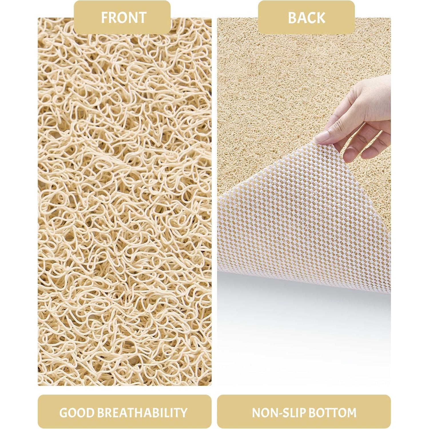 Alfombrilla Antideslizante para Ducha Mecko 60x90 cm Beige