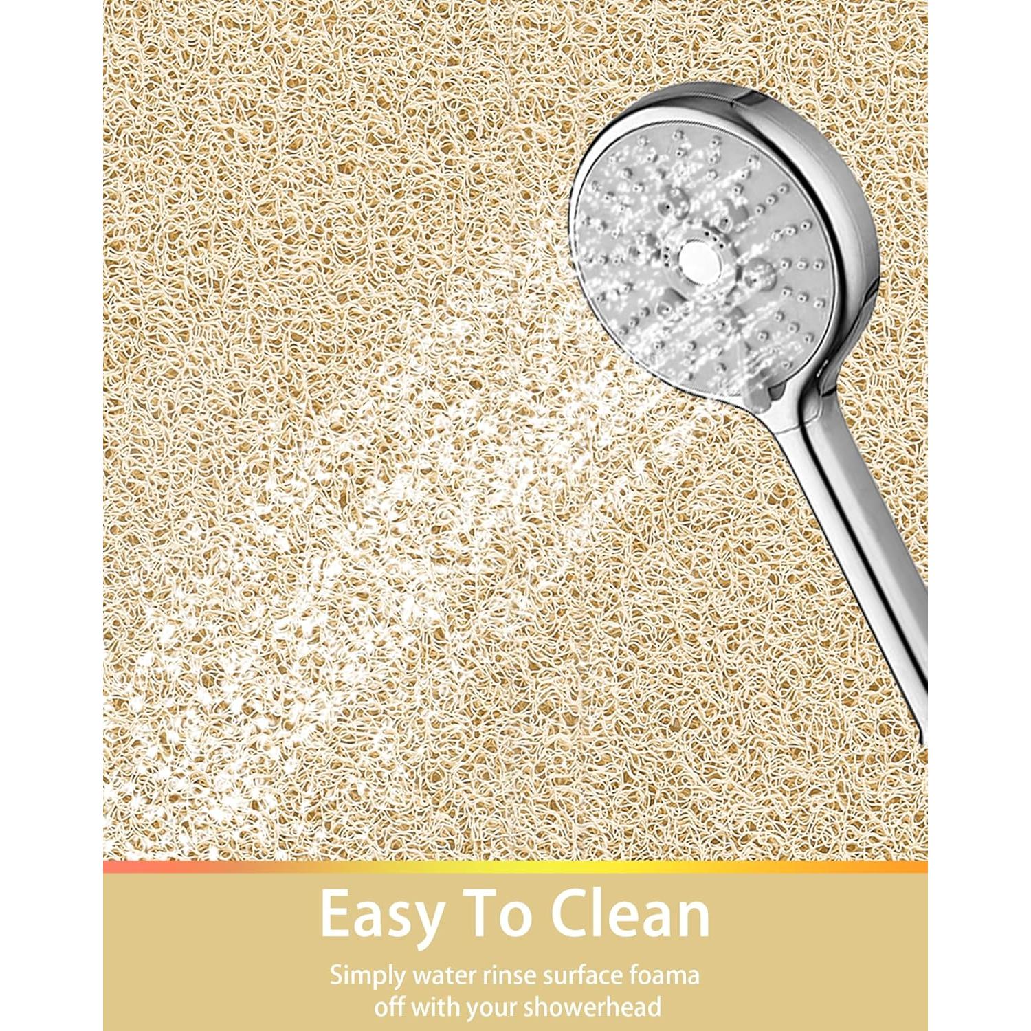 Alfombrilla Antideslizante para Ducha Mecko 60x90 cm Beige