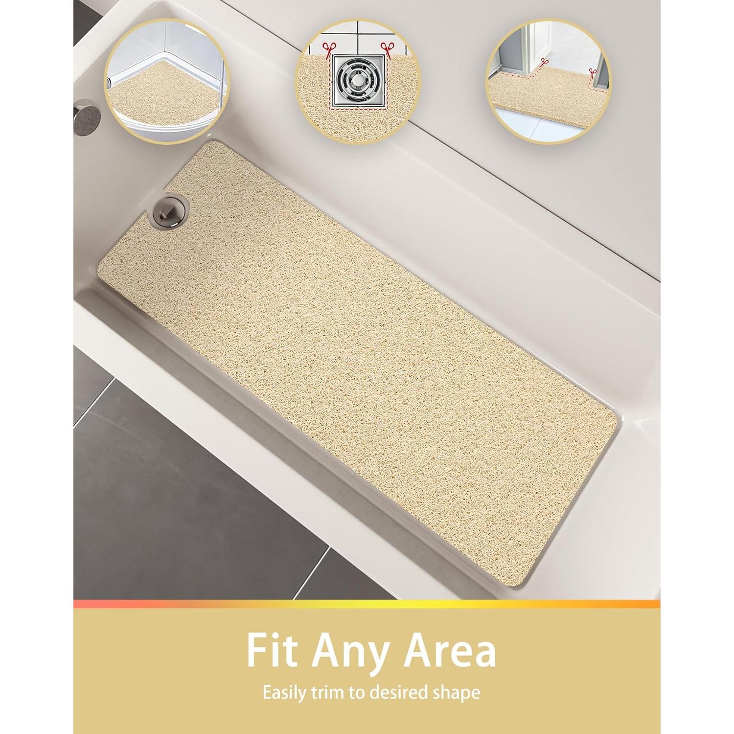 Alfombrilla Antideslizante para Ducha Mecko 60x90 cm Beige