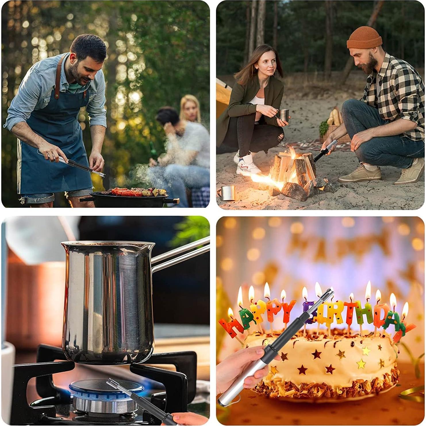 Encendedor Eléctrico Telescópico XJB YFC 360° Recargable USB