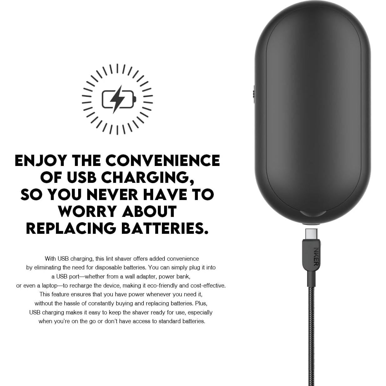 Afeitadora de tela recargable Lemontec V03 - Elimina pelusas