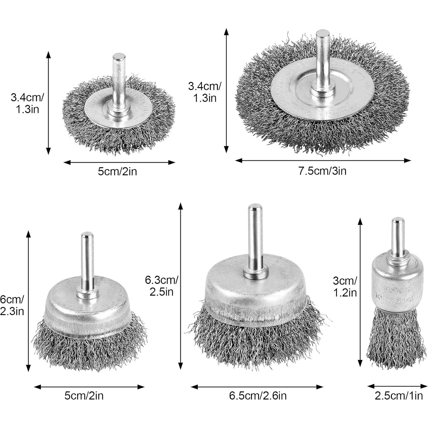 Juego de Cepillos de Alambre para Taladro Romeda - 5 Piezas