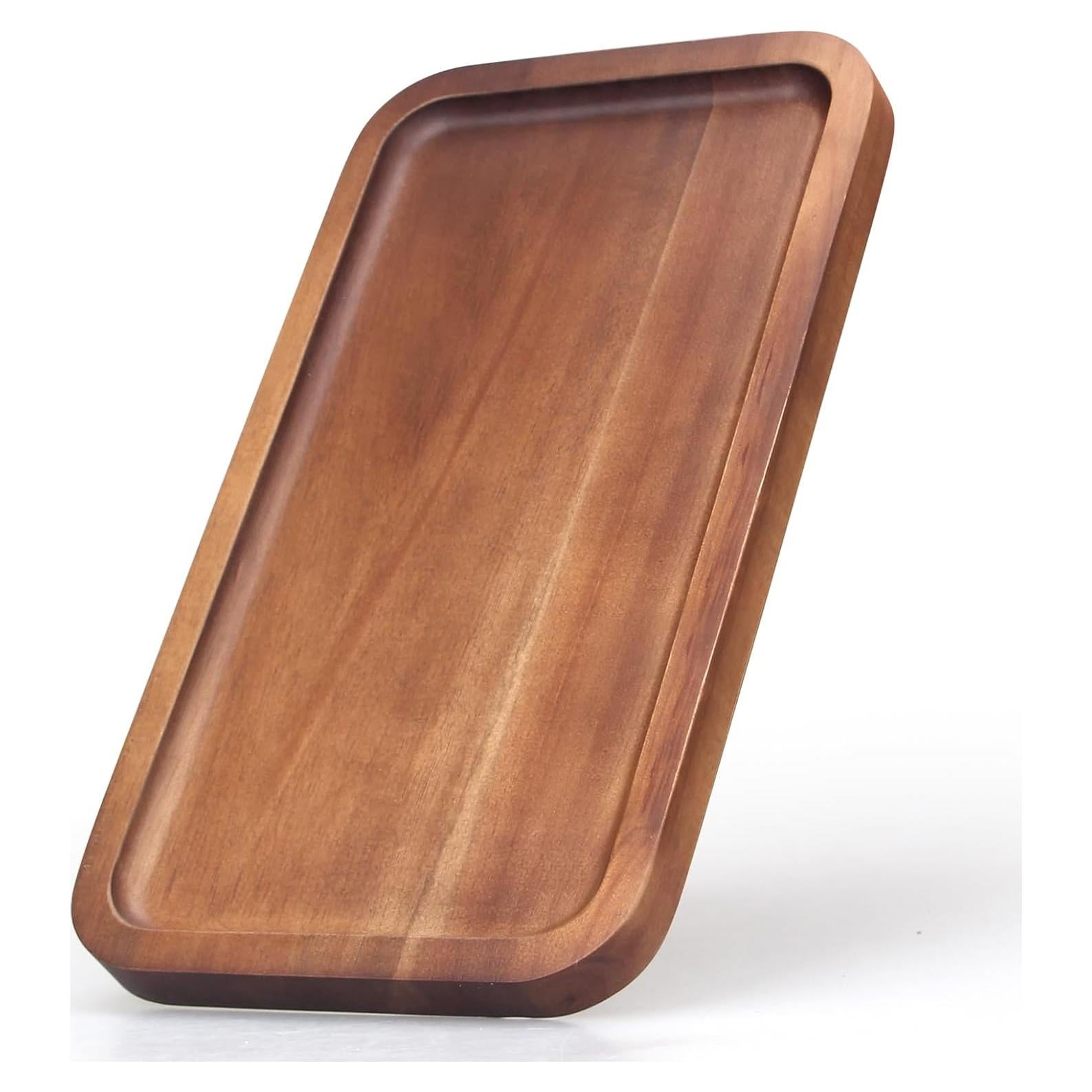 Bandeja de Madera de Acacia Ayiaren 25.4x14 cm Rectangular