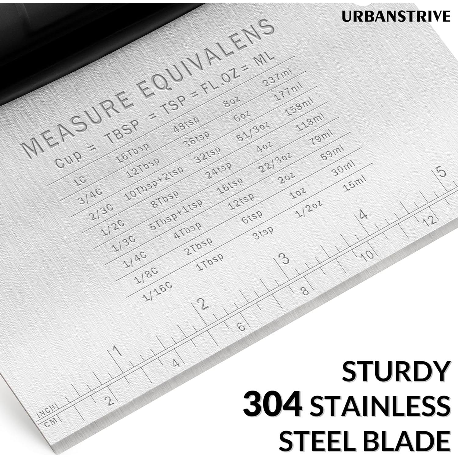 Raspador de Banco Urbanstrive de Acero Inoxidable Negro 15.5x11.2cm