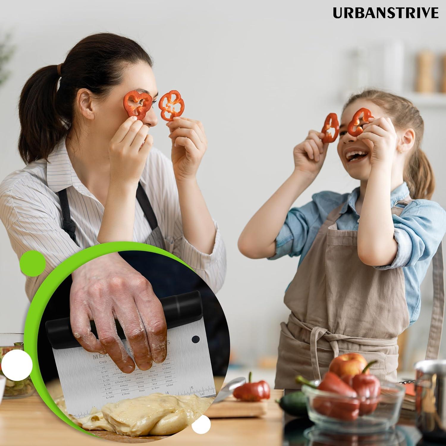 Raspador de Banco Urbanstrive de Acero Inoxidable Negro 15.5x11.2cm