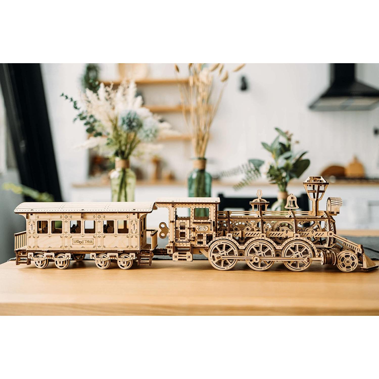 Tren de madera Wood Trick R17 - Rompecabezas 3D mecánico