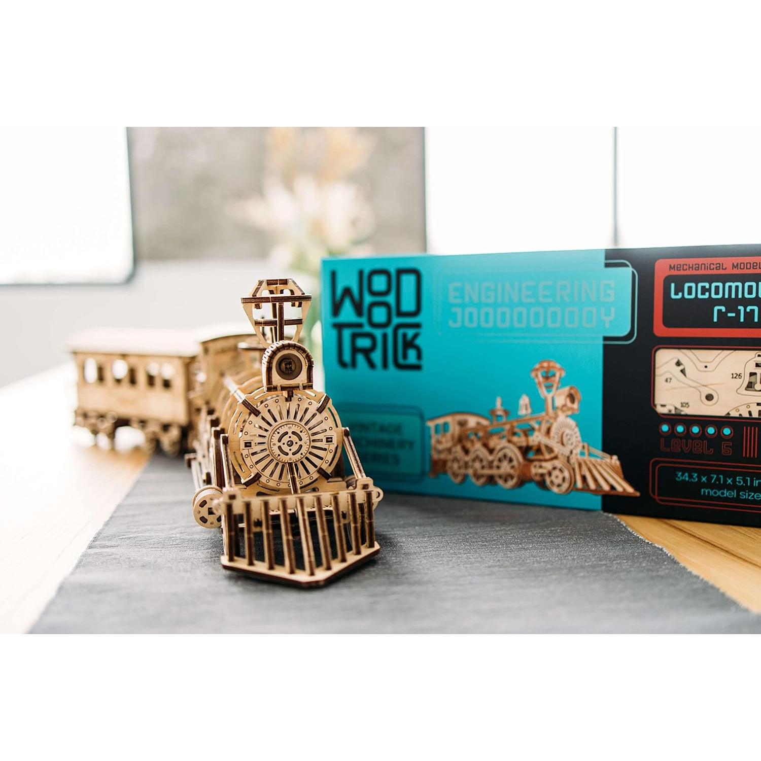 Tren de madera Wood Trick R17 - Rompecabezas 3D mecánico
