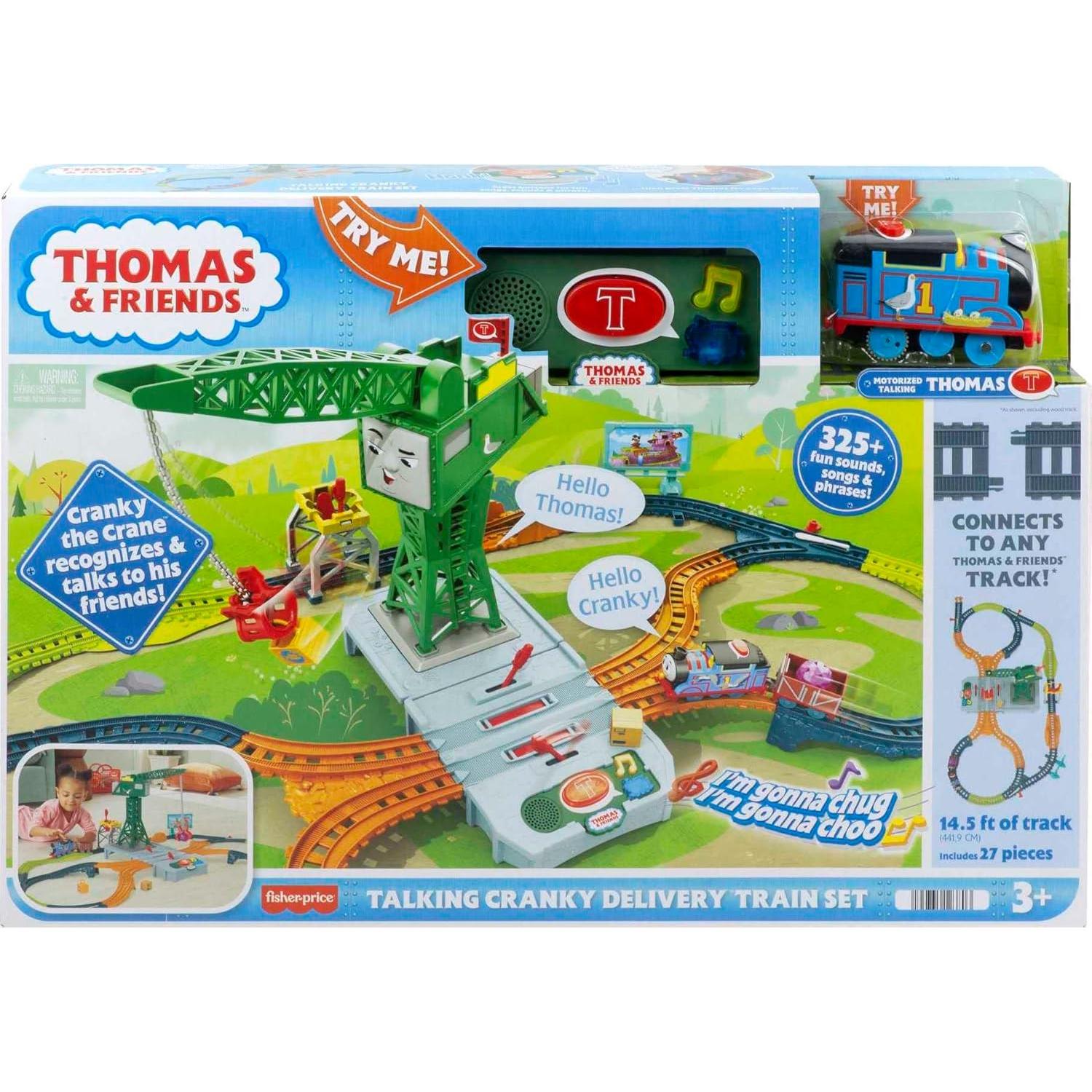 Juego de tren motorizado Fisher-Price Thomas & Cranky 4.42m