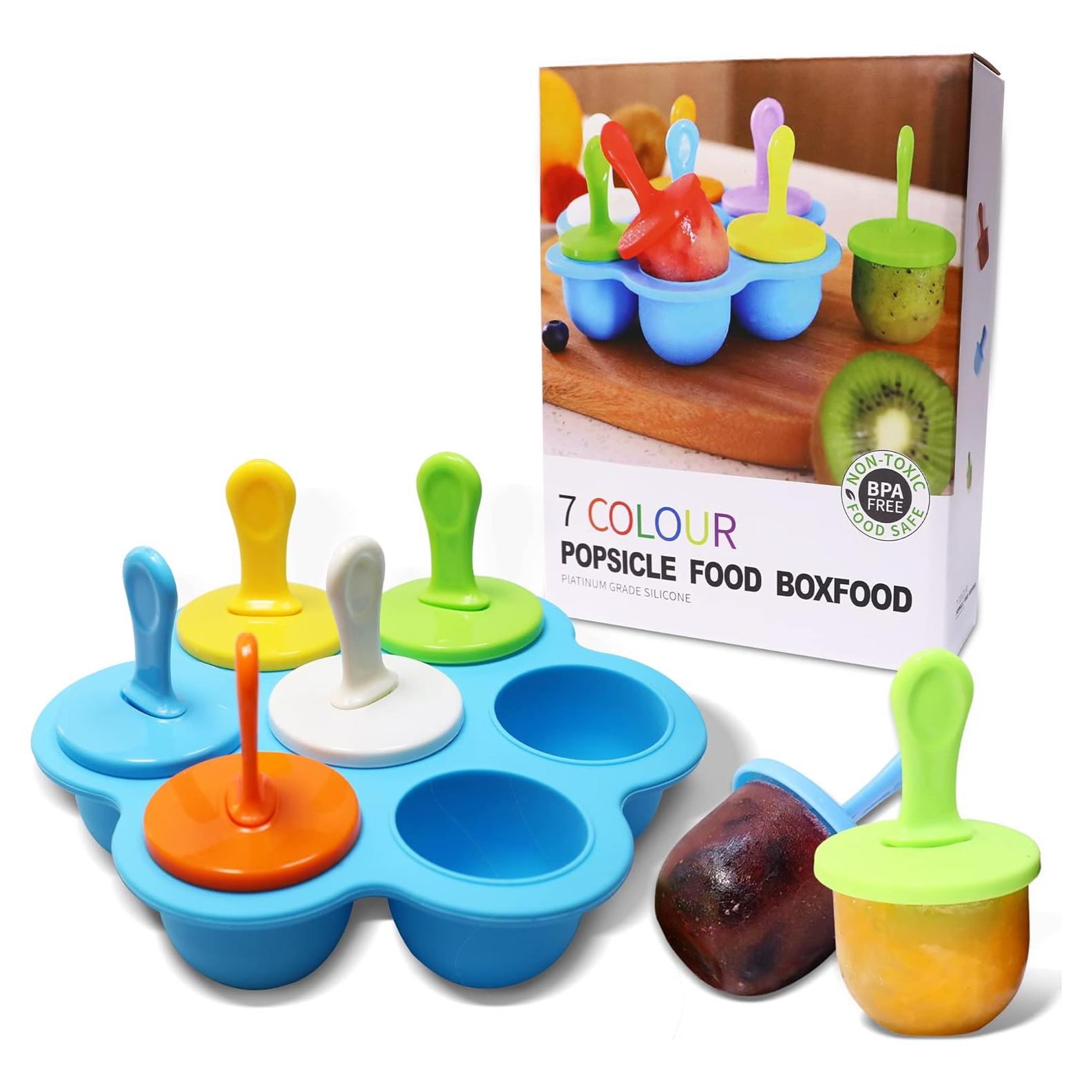 Molde de Paletas de Silicona XoYoZo 7 Cavidades Azul