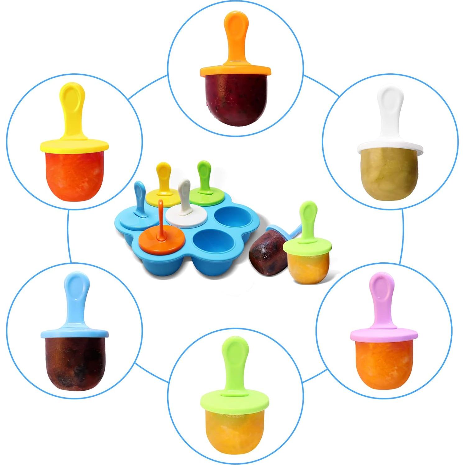 Molde de Paletas de Silicona XoYoZo 7 Cavidades Azul