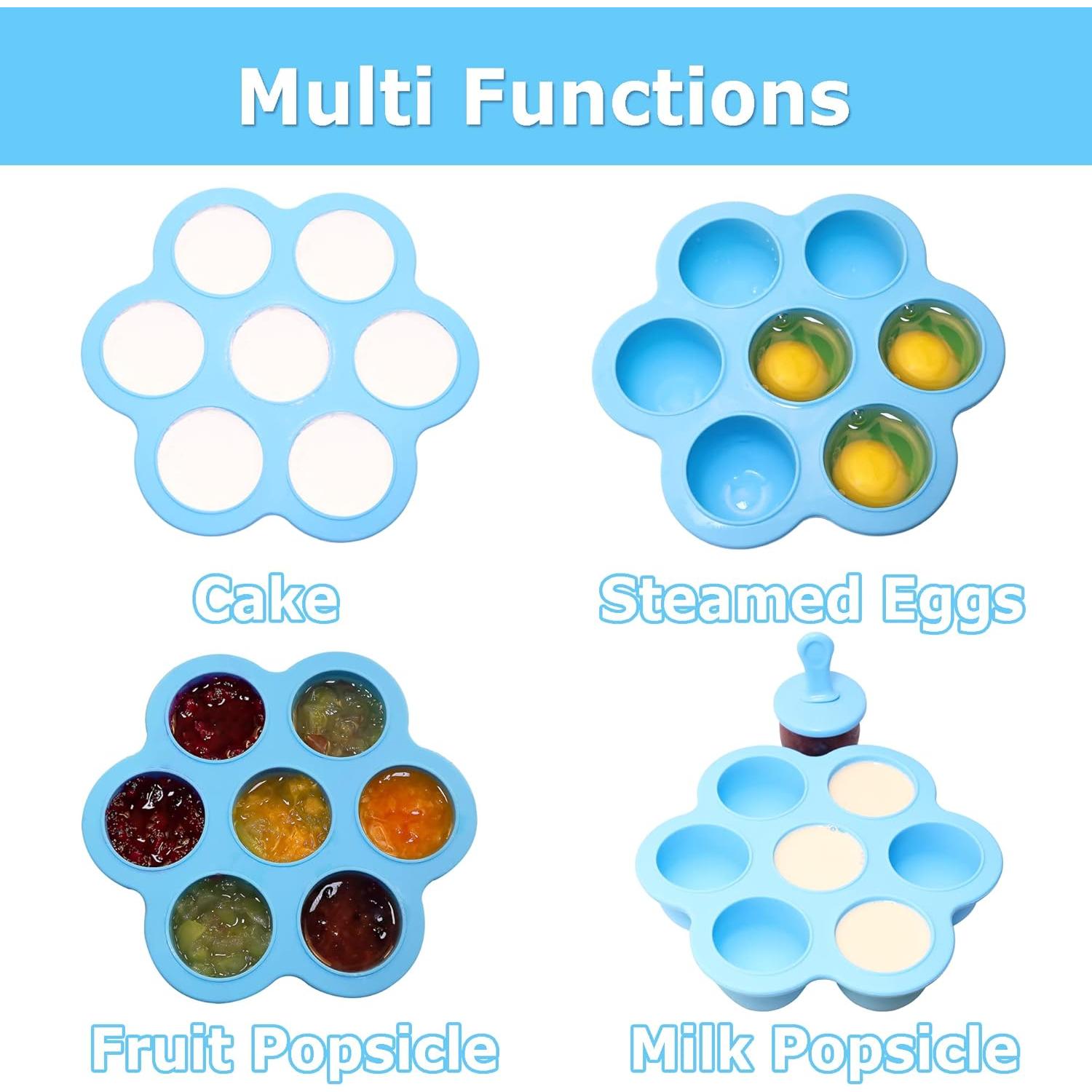 Molde de Paletas de Silicona XoYoZo 7 Cavidades Azul