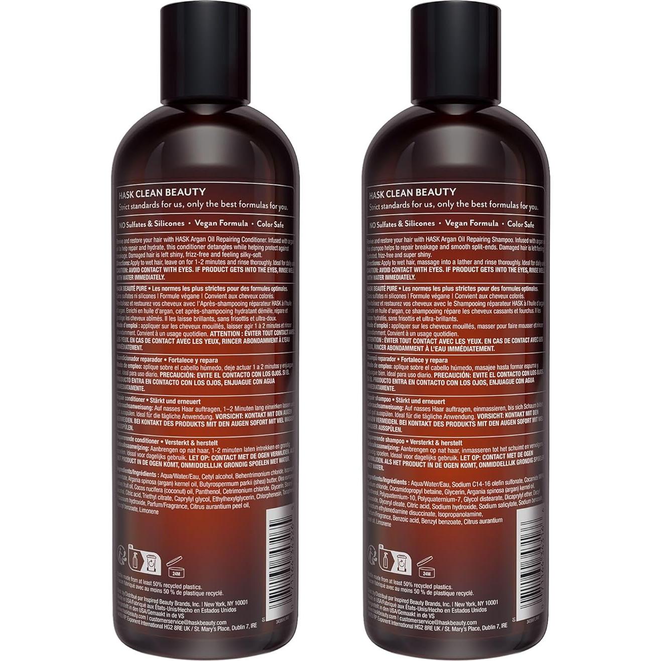 Juego de Champú y Acondicionador HASK Aceite de Argán 680g