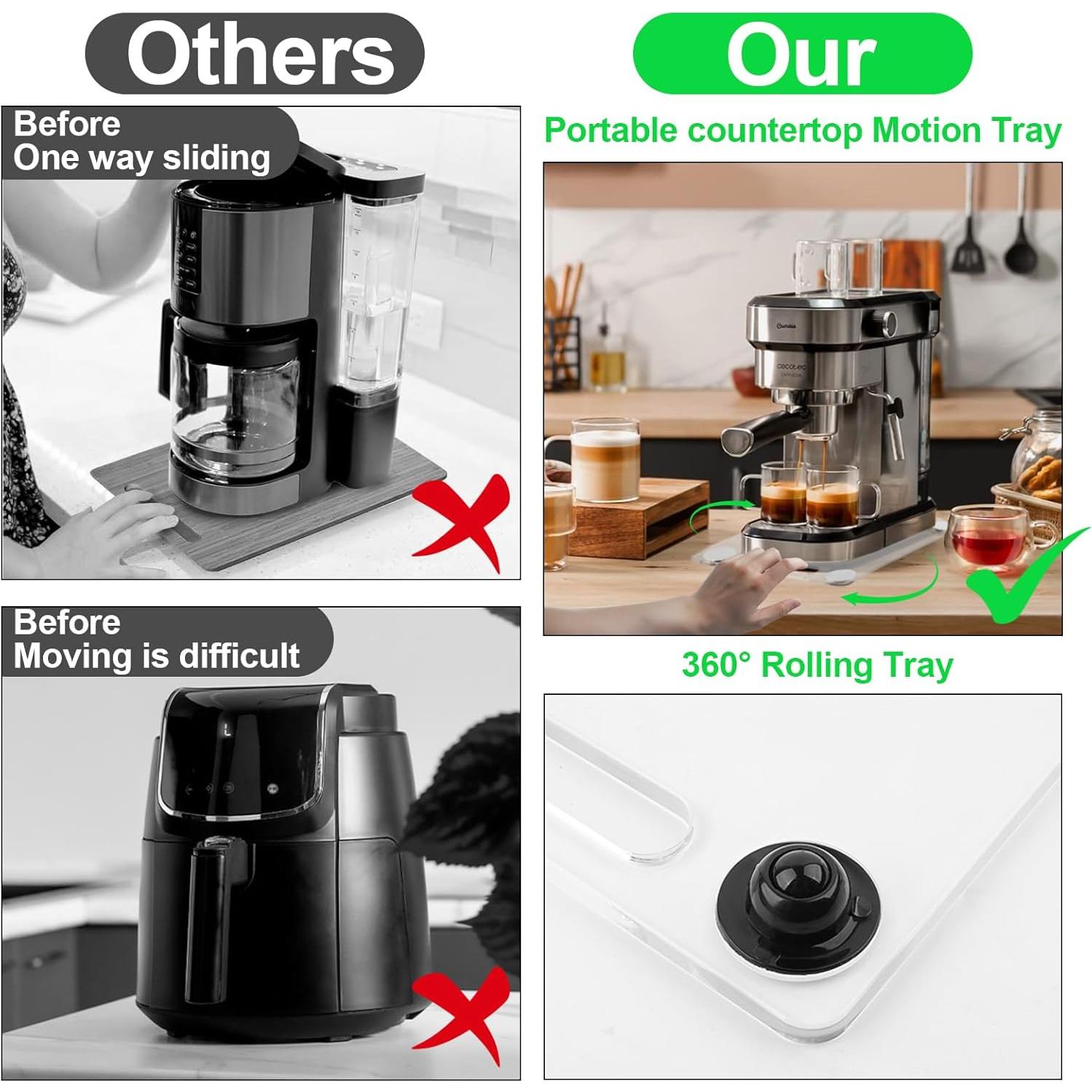 Deslizador de electrodomésticos Aromeili 9.8x14" Acrílico Transparente