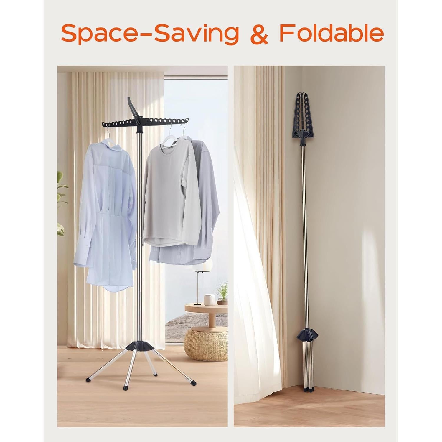 Estante para Secar Ropa Plegable CASAMAYA 150 cm Acero Inoxidable