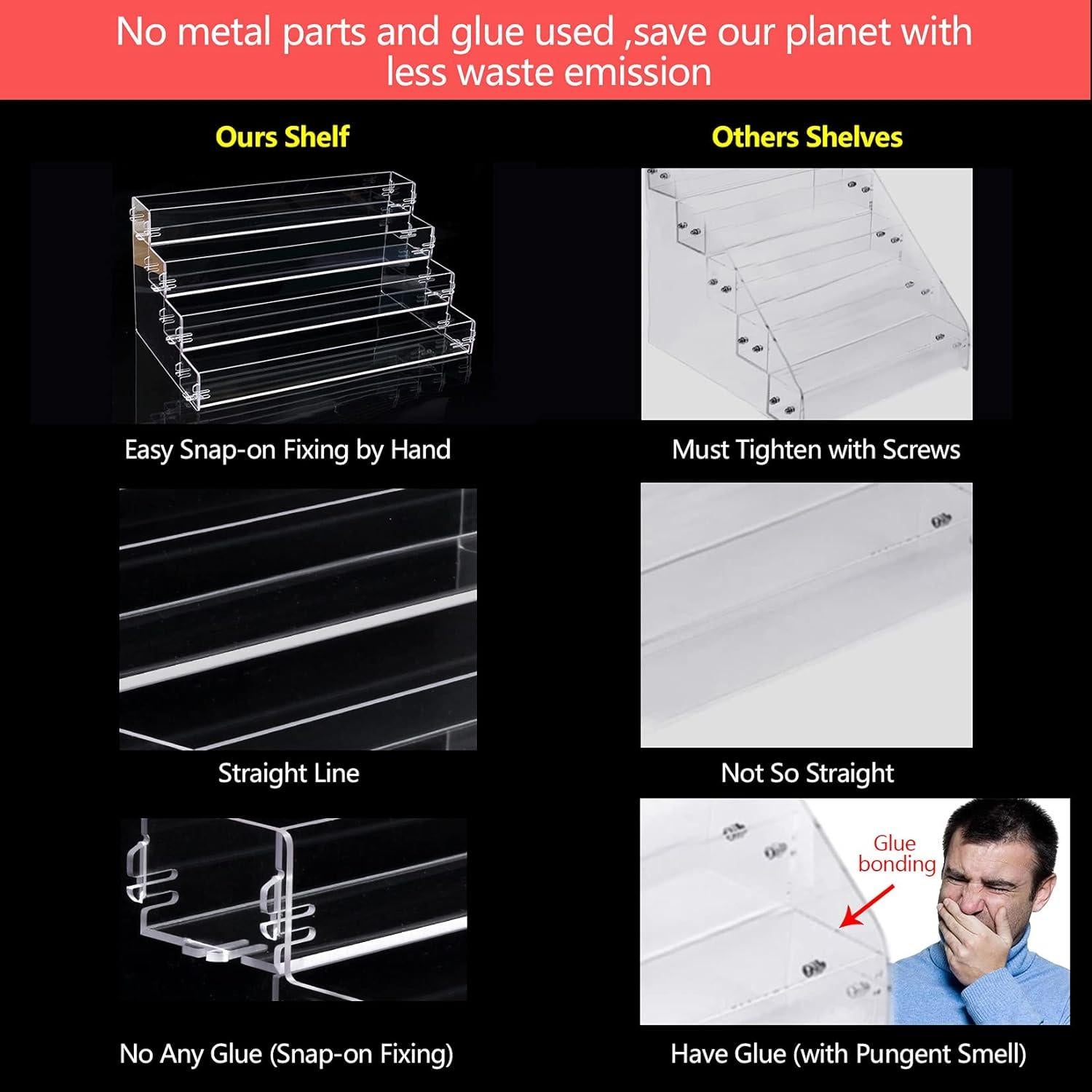 Organizador de Gafas de Sol y Esmalte de Uñas BVANQ 4 Niveles