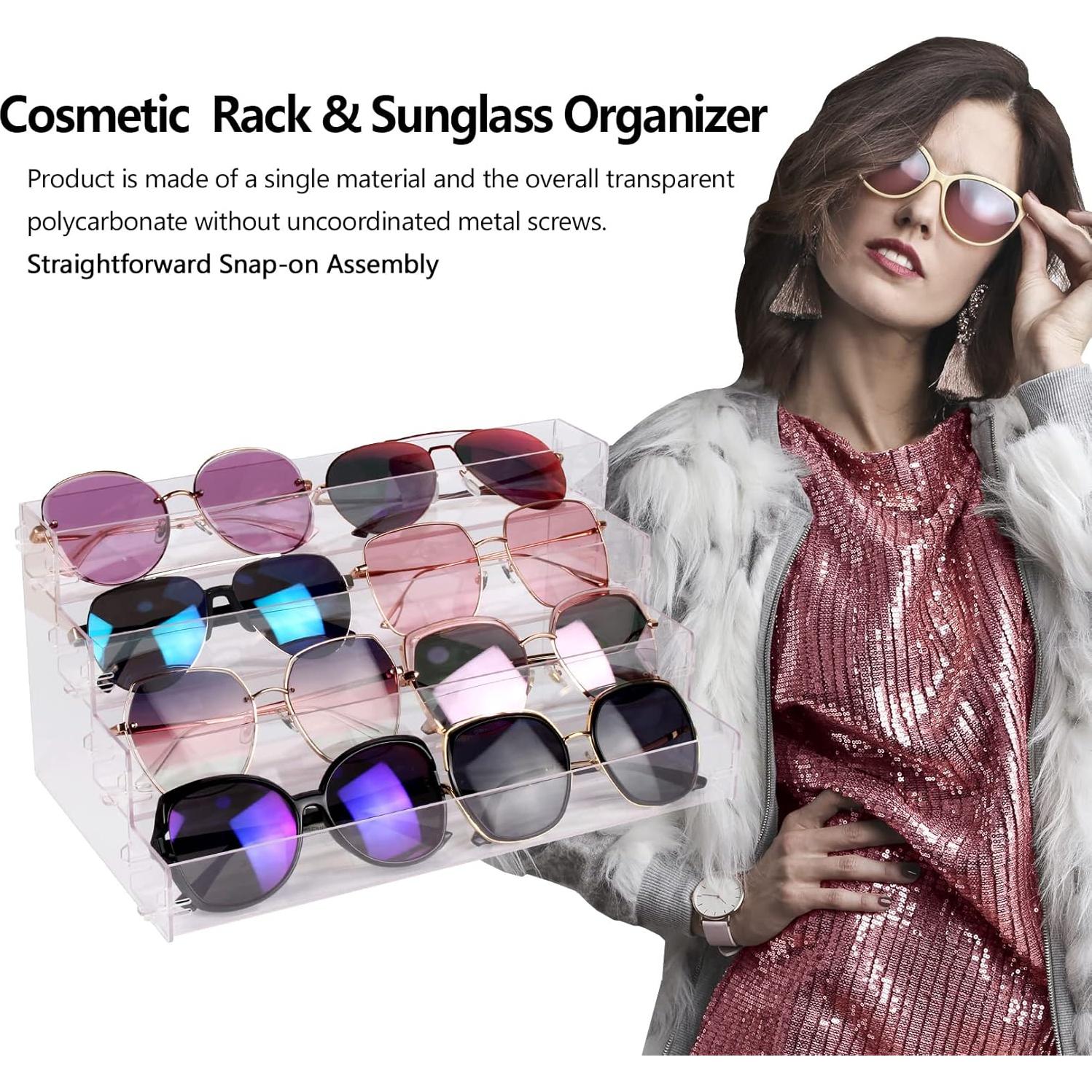 Organizador de Gafas de Sol y Esmalte de Uñas BVANQ 4 Niveles