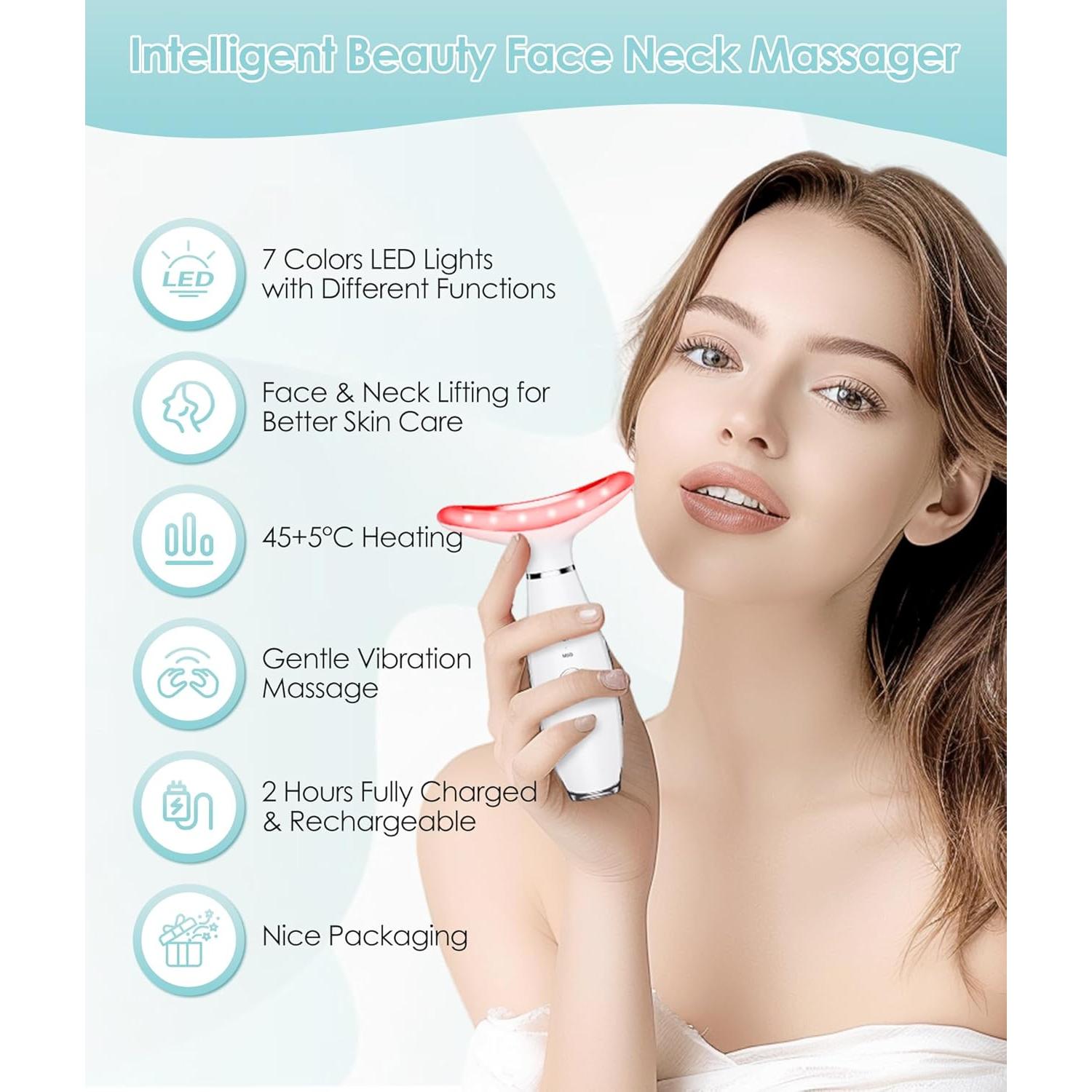 Masajeador Facial y de Cuello Aozemei AM-8003 7 Colores