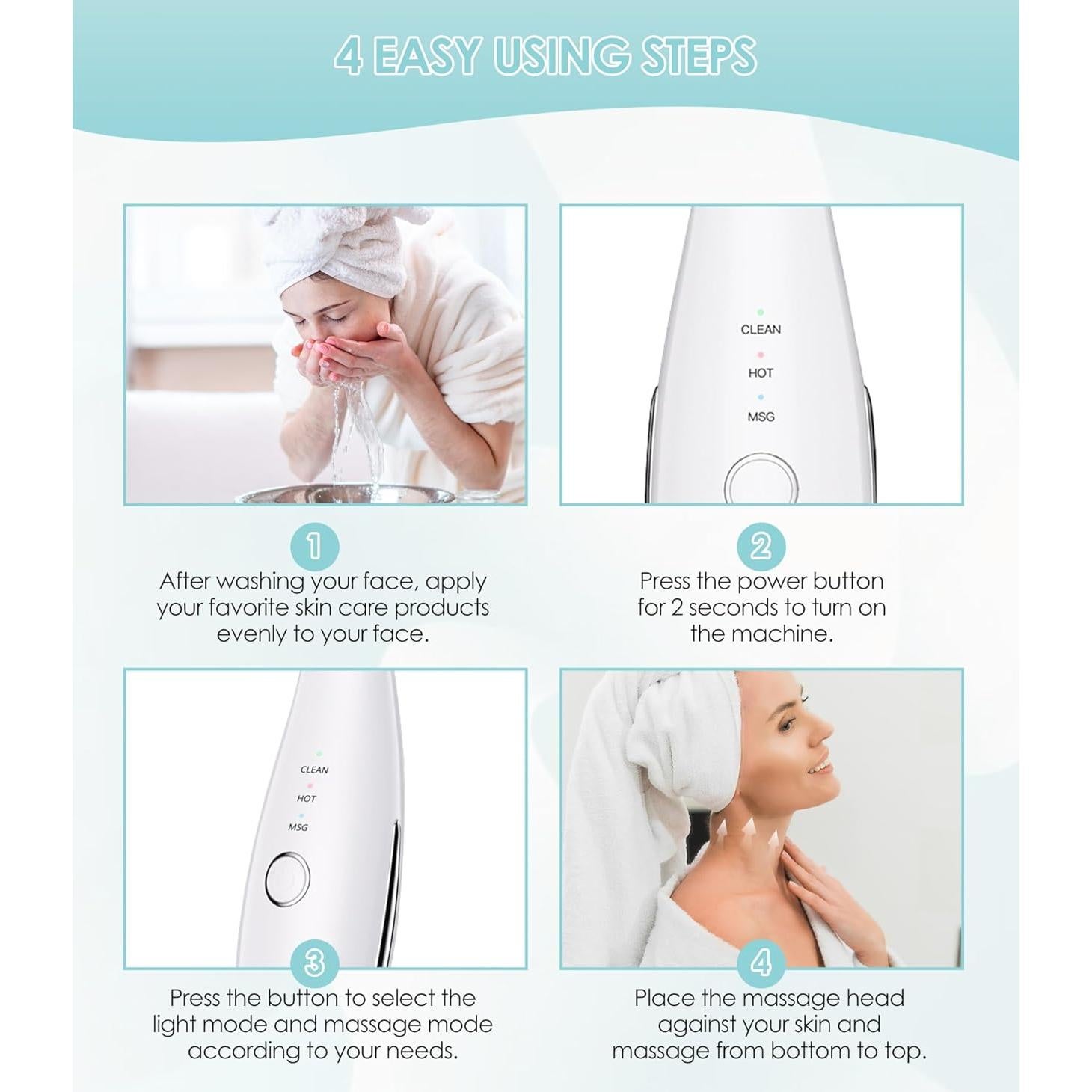 Masajeador Facial y de Cuello Aozemei AM-8003 7 Colores