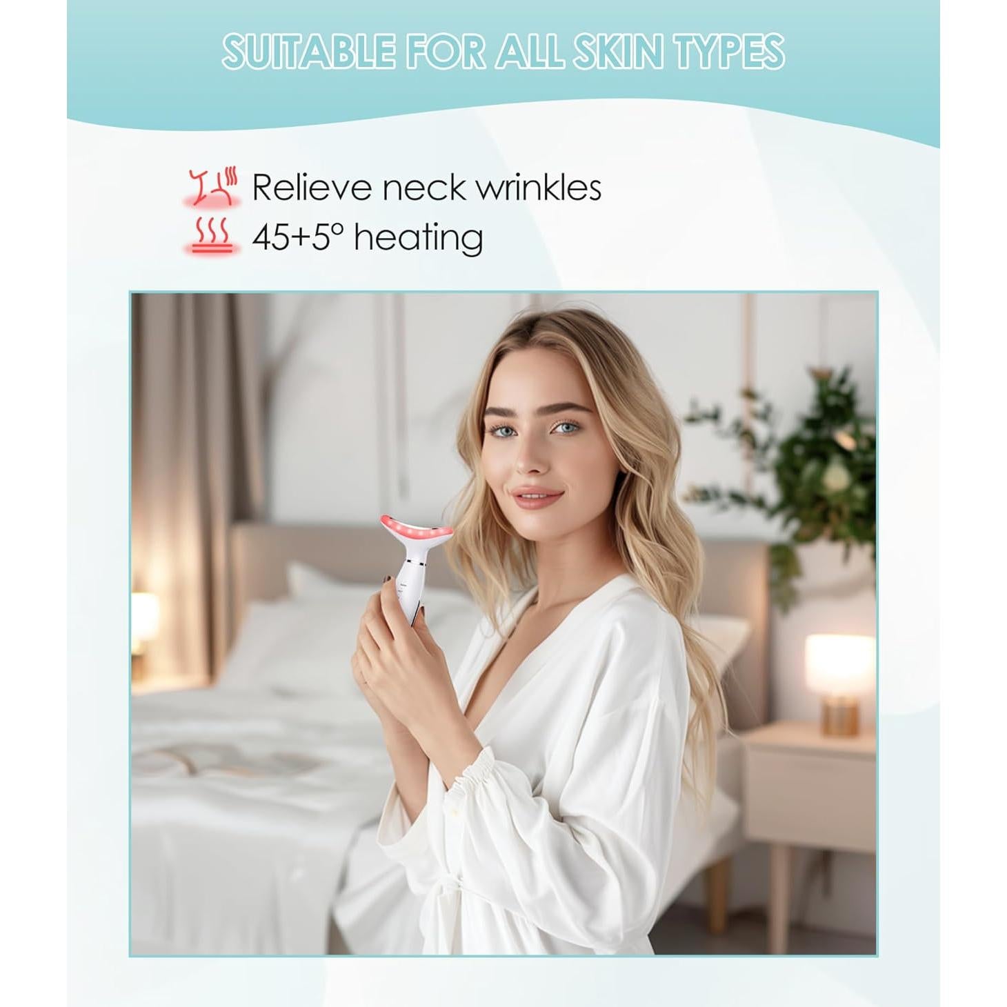 Masajeador Facial y de Cuello Aozemei AM-8003 7 Colores