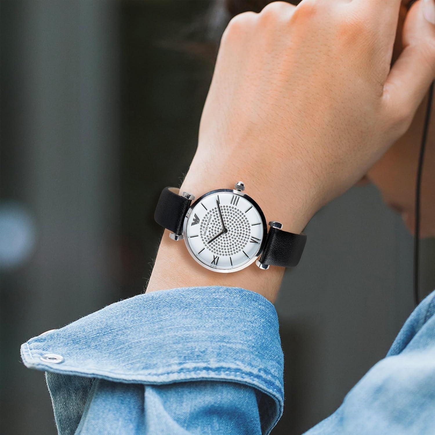 Correa de Reloj de Cuero OTTOODY 12mm Negro Hebilla Dorada