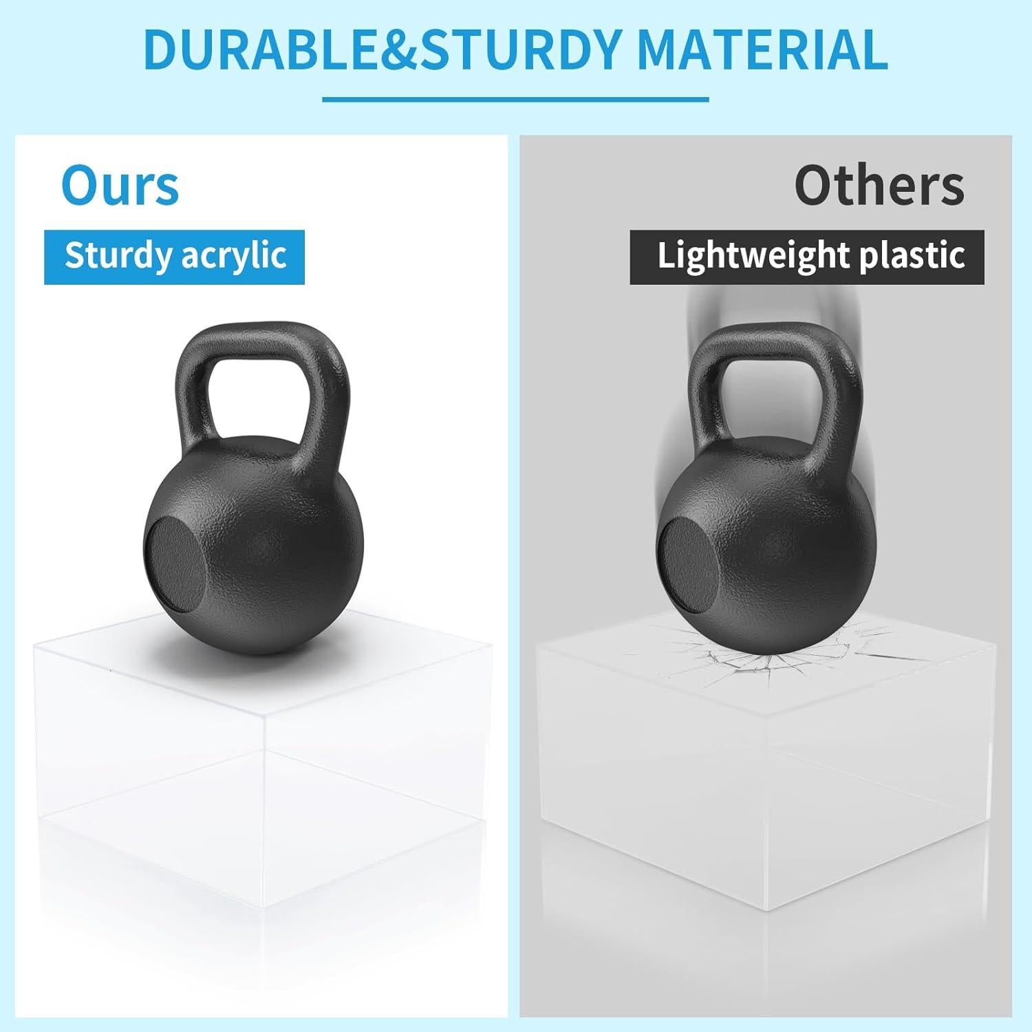 Soporte de Exhibición Acrílico Transparente 3 Piezas 20x20cm